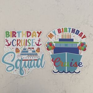 Magnetic Cruise Ship Door Happy Birthday Squad Decor Magnets Multi Color - 2